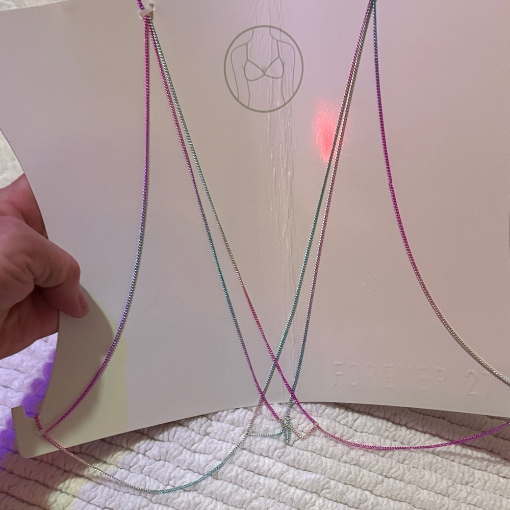 RAiNBOW CHAiN BRA! Beautiful Gradient Colors RAVE FESTiVAL! BRAND NEW!